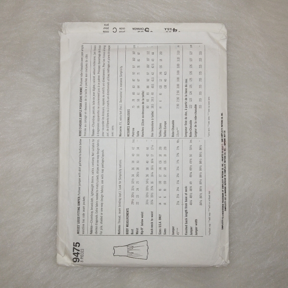 Simplicity 9475 EASY Jumper, learn to Sew Size 4-6-8 - Picture 5 of 5